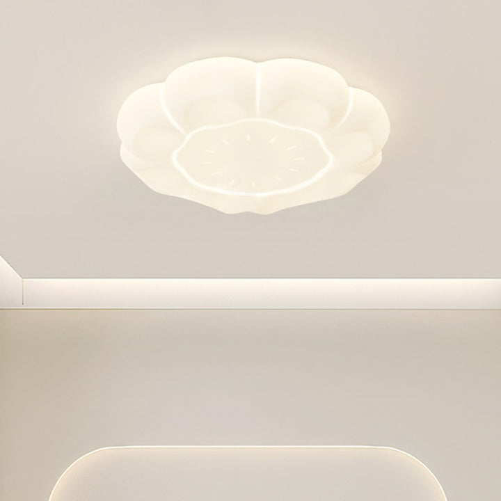 Moderne Einfachheit Blütenblatt Runde Eisen Acryl Kunststoff LED Unterputz Deckenleuchte für Schlafzimmer 