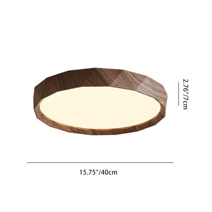Plafonnier rond en fer traditionnel japonais à LED en acrylique pour chambre à coucher 