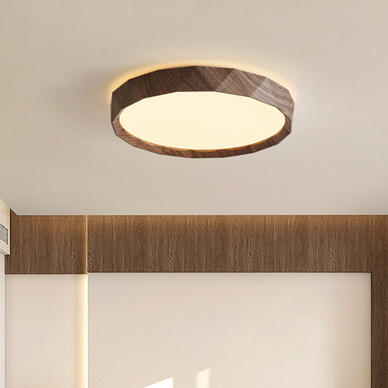 Luz de techo LED empotrada de hierro redonda tradicional japonesa de acrílico para dormitorio 