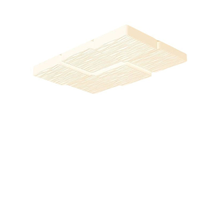 Modern Minimalist Rectangular Iron Plastic LED Flush Mount Ceiling Light For Bedroom