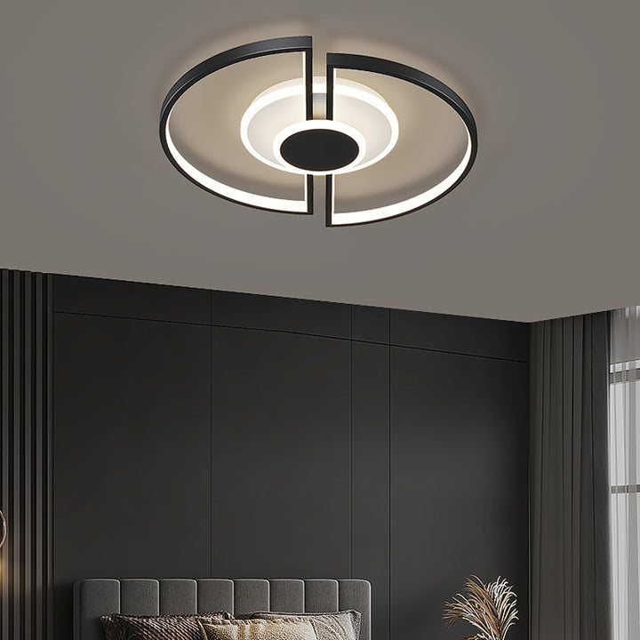 Plafonnier LED carré en fer et acrylique scandinave contemporain pour chambre 