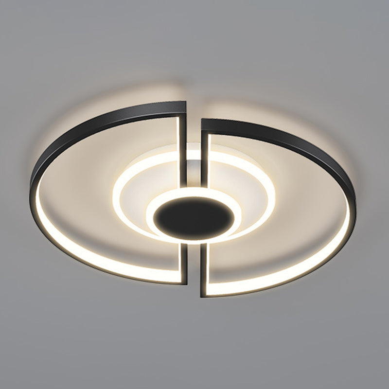 Plafonnier LED carré en fer et acrylique scandinave contemporain pour chambre 