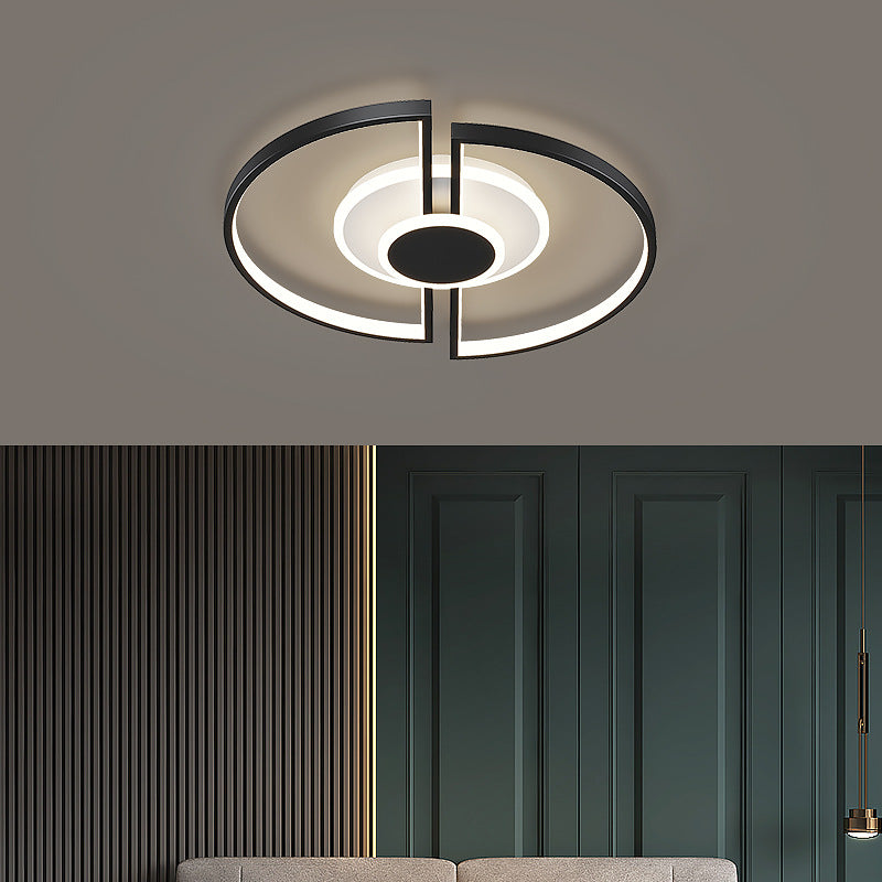 Plafonnier LED carré en fer et acrylique scandinave contemporain pour chambre 