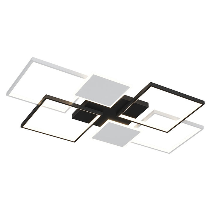 Plafonnier LED carré en fer et acrylique scandinave contemporain pour chambre 