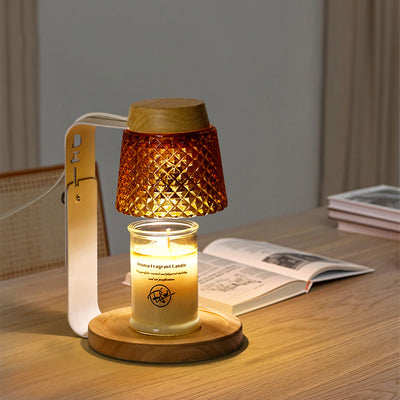 Moderne Art Deco Frustum Metall Glas 1-Licht Schmelzwachs Tischlampe für Schlafzimmer 