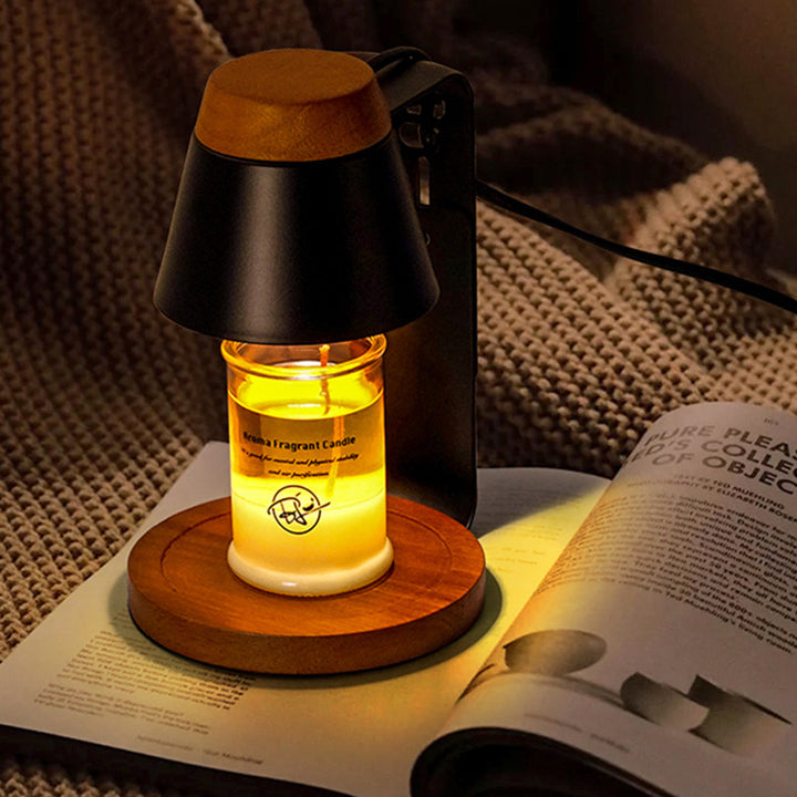 Lampe de table en métal et verre Art déco moderne à 1 lumière en forme de frustum avec cire fondue pour chambre 