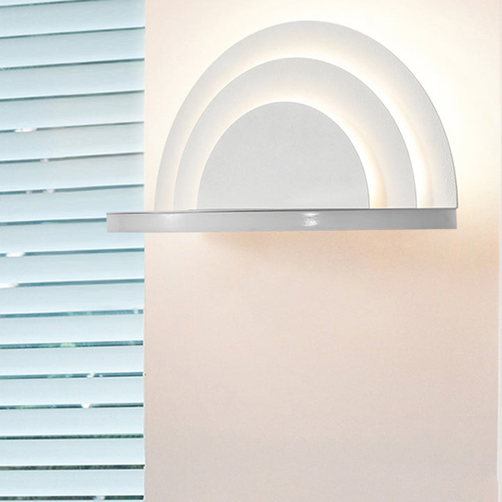 Moderne minimalistische Halbkreis Eisen Acryl LED Wandleuchte Lampe für Schlafzimmer 