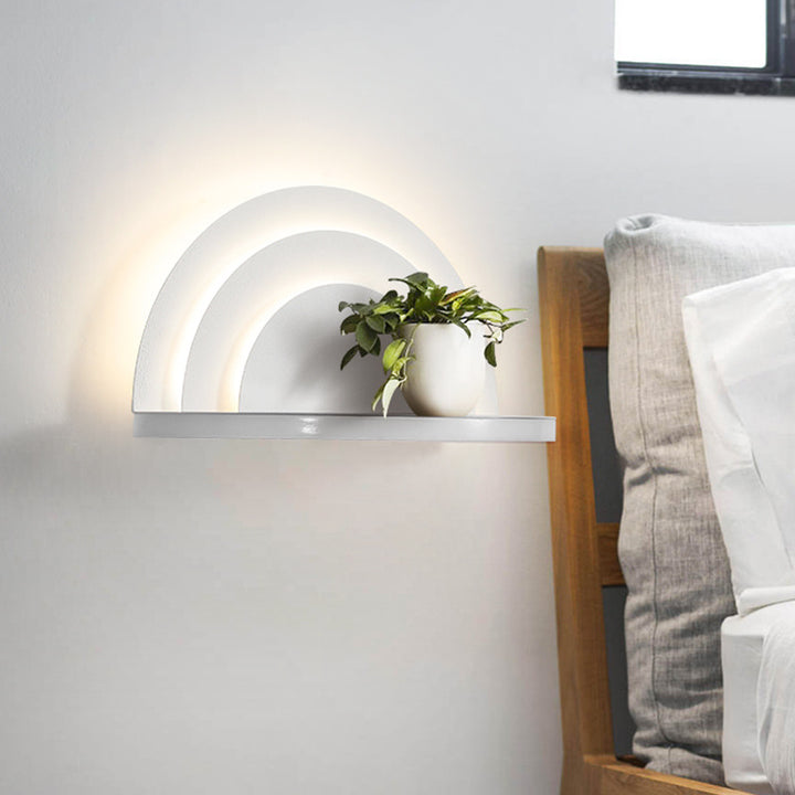 Moderne minimalistische Halbkreis Eisen Acryl LED Wandleuchte Lampe für Schlafzimmer 
