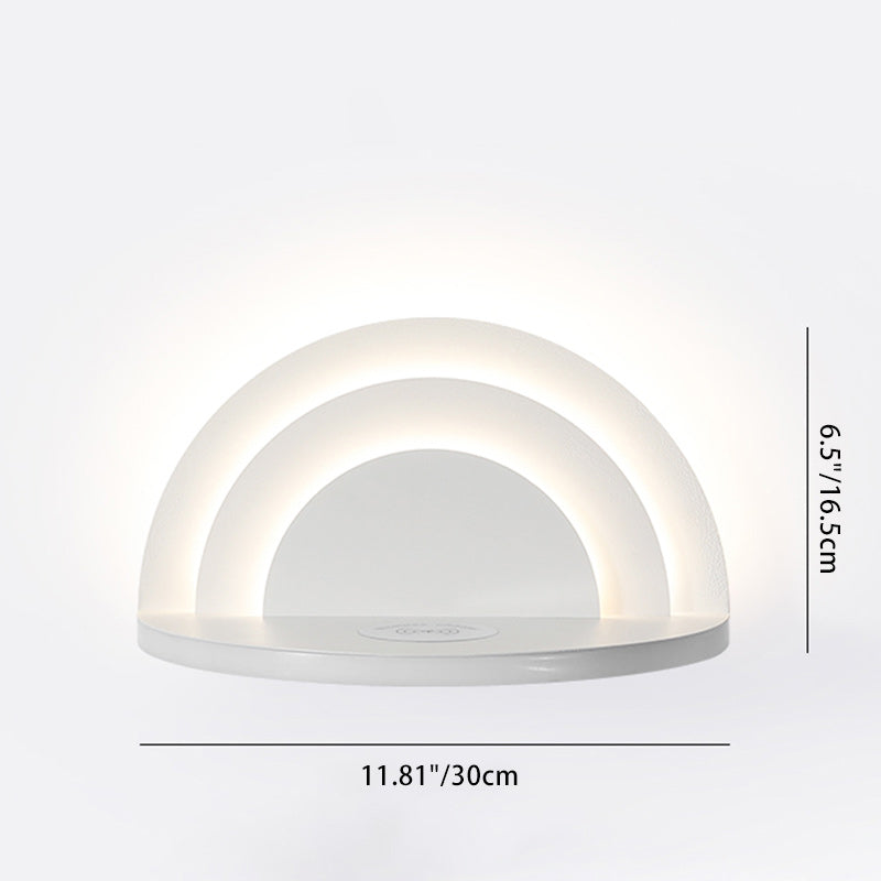 Moderne minimalistische Halbkreis Eisen Acryl LED Wandleuchte Lampe für Schlafzimmer 