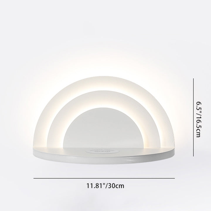 Moderne minimalistische Halbkreis Eisen Acryl LED Wandleuchte Lampe für Schlafzimmer 