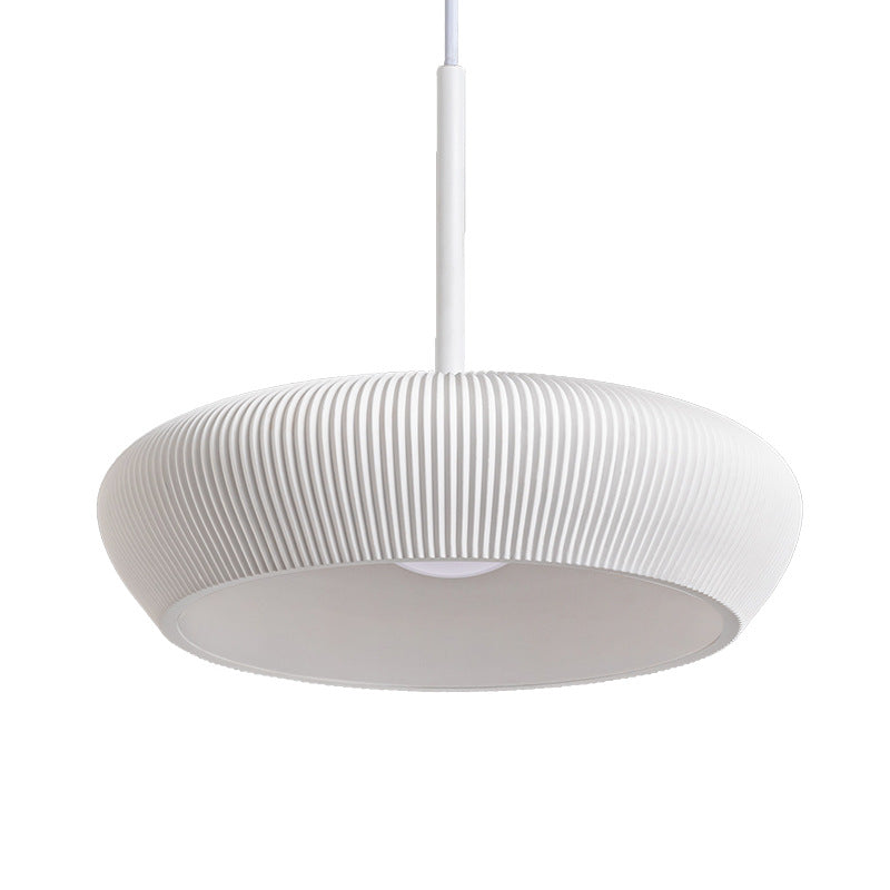 Contemporary Scandinavian Round Iron Plaster LED Pendant Light For Living Room