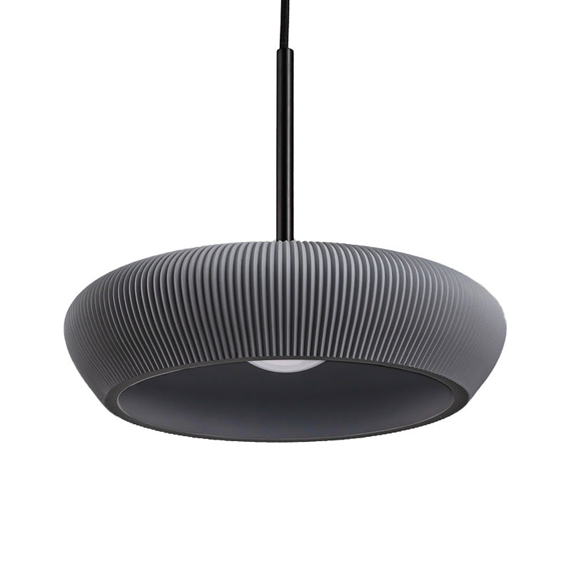 Contemporary Scandinavian Round Iron Plaster LED Pendant Light For Living Room