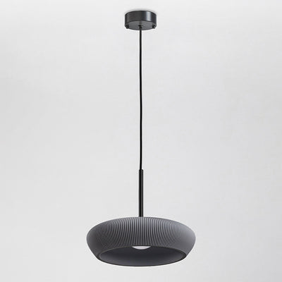 Contemporary Scandinavian Round Iron Plaster LED Pendant Light For Living Room