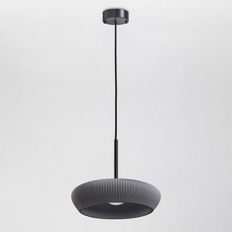 Contemporary Scandinavian Round Iron Plaster LED Pendant Light For Living Room