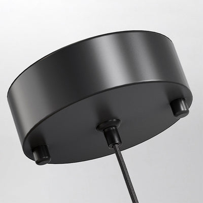 Contemporary Scandinavian Round Iron Plaster LED Pendant Light For Living Room