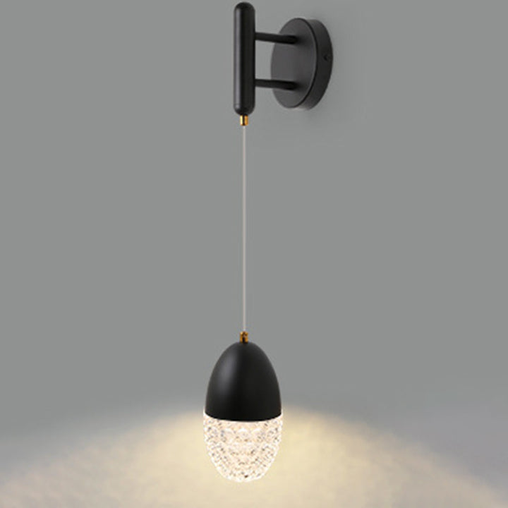 Moderne Luxus ovale Metallglas LED Pendelleuchte für Schlafzimmer 