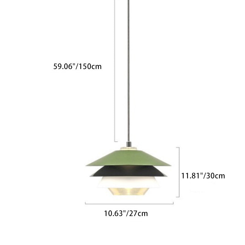 Lámpara colgante contemporánea nórdica de cúpula de hierro y vidrio con 1 luz para sala de estar 