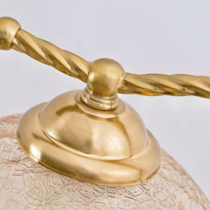 Lampe de table 1 lumière en métal et verre hémisphère en dentelle française traditionnelle pour chambre 