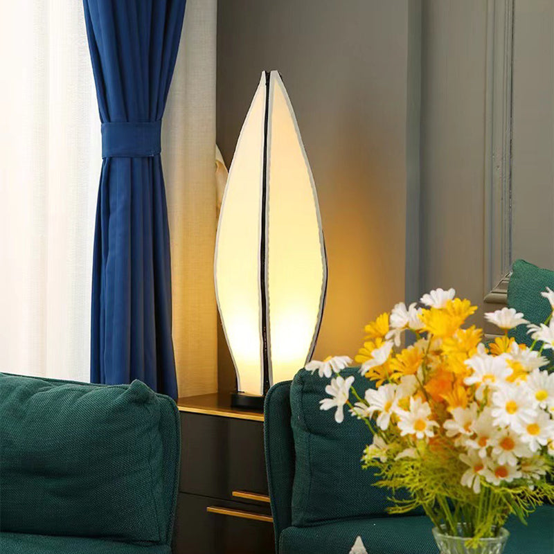 Traditional Vintage Banana Fabric Plastic Metal LED Standing Floor Lamp For Living Room