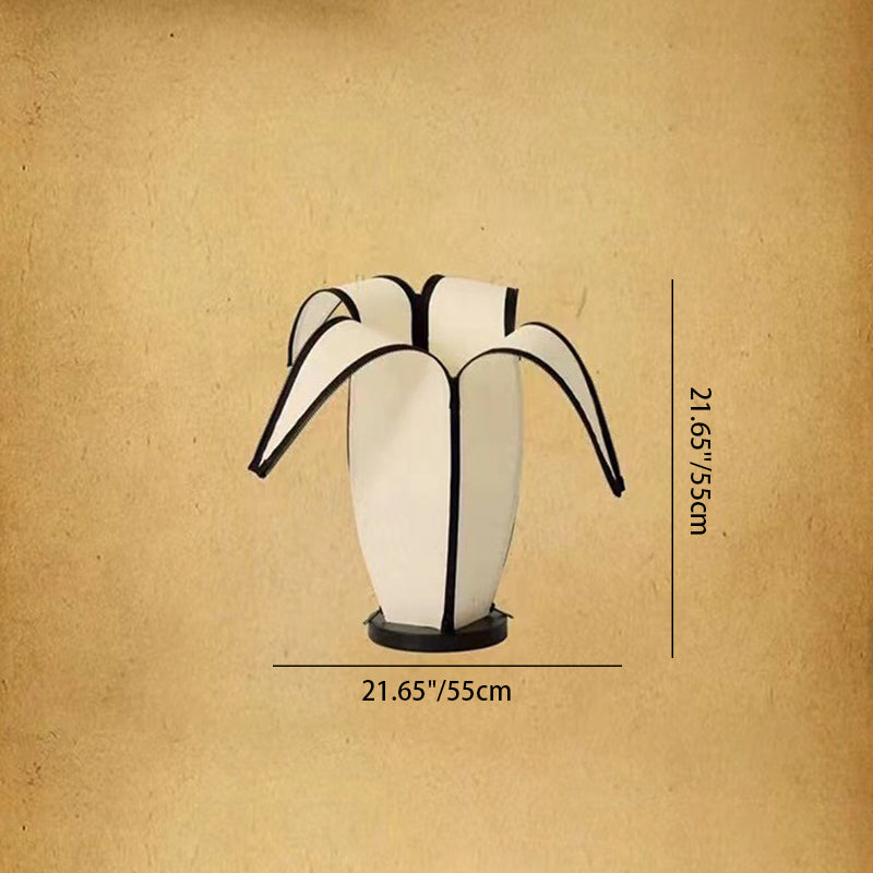 Traditional Vintage Banana Fabric Plastic Metal LED Standing Floor Lamp For Living Room