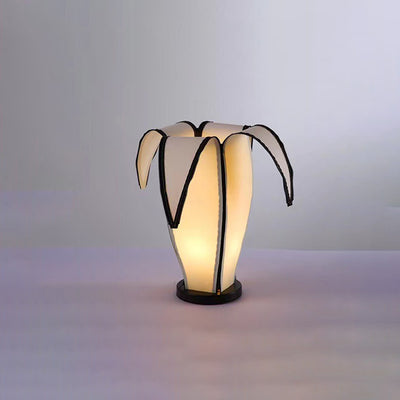 Traditional Vintage Banana Fabric Plastic Metal LED Standing Floor Lamp For Living Room