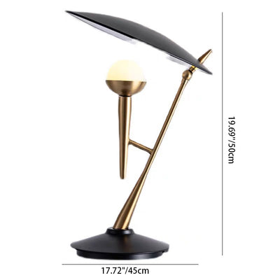 Zeitgenössische kreative runde Eisenmetall-Tischlampe mit 1 Licht für Schlafzimmer 