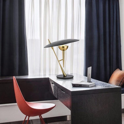 Zeitgenössische kreative runde Eisenmetall-Tischlampe mit 1 Licht für Schlafzimmer 