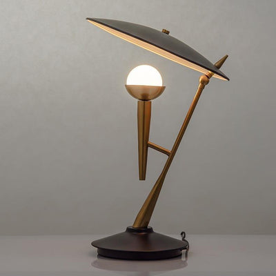 Zeitgenössische kreative runde Eisenmetall-Tischlampe mit 1 Licht für Schlafzimmer 