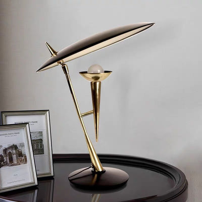 Zeitgenössische kreative runde Eisenmetall-Tischlampe mit 1 Licht für Schlafzimmer 