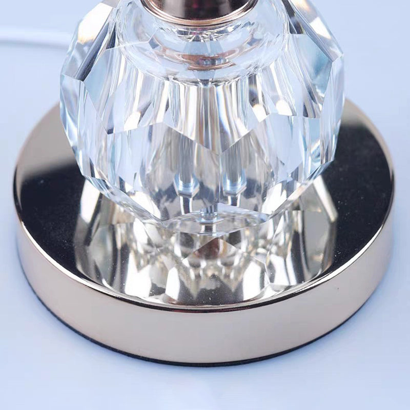 Zeitgenössische nordische Halbkugel-Tischlampe aus Metall und Glas mit 1 Licht für Schlafzimmer 