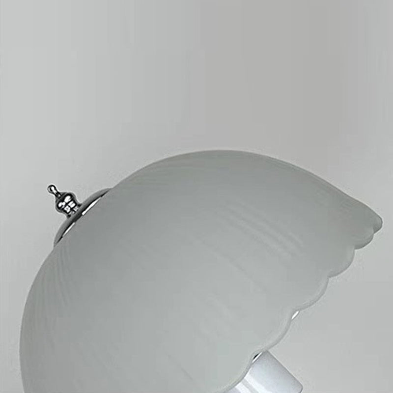 Zeitgenössische nordische Halbkugel-Tischlampe aus Metall und Glas mit 1 Licht für Schlafzimmer 