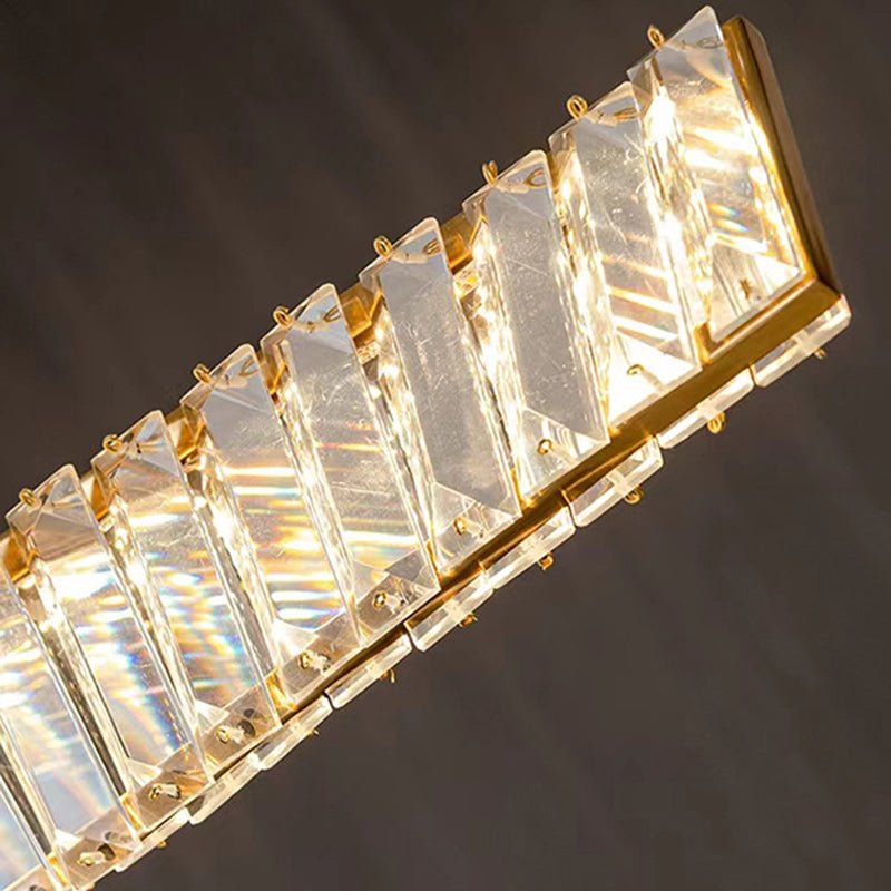 مصباح حائط LED كريستال من الفولاذ المقاوم للصدأ الملتوي الفاخر الحديث لغرفة المعيشة 