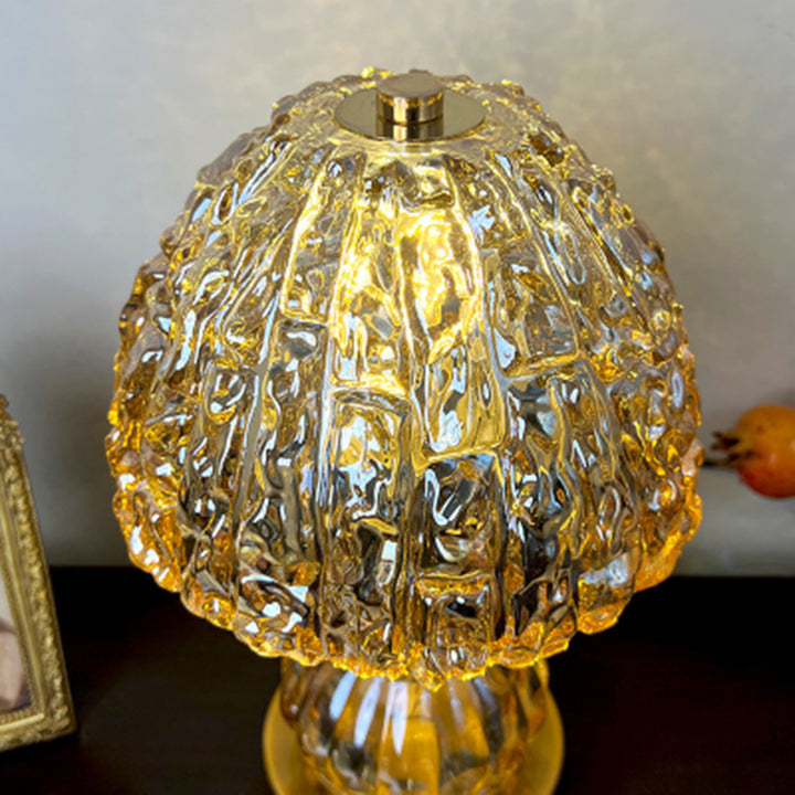 Lampe de table moderne en cristal métallique à 1 lumière pour chambre à coucher 