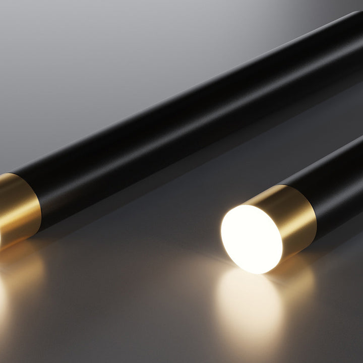 Lustre LED contemporain en aluminium, silicone et acrylique en forme de courbe créative pour salle à manger 