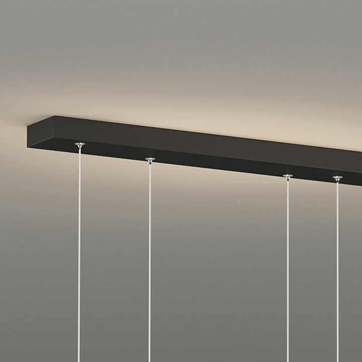 Lustre LED contemporain en aluminium, silicone et acrylique en forme de courbe créative pour salle à manger 