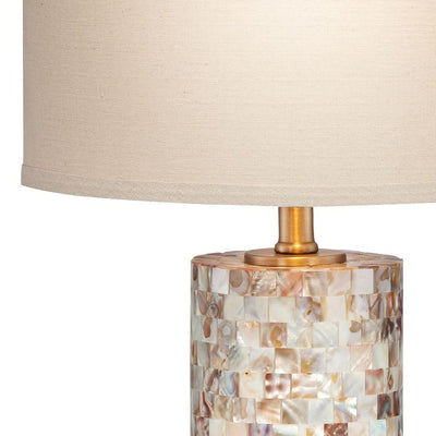 Lampe de table LED en métal avec abat-jour cylindrique scandinave contemporain pour chambre 
