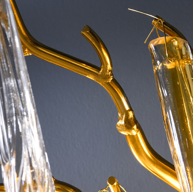 Moderne Luxus Wasserfall Aluminium Kristall 3/4 Licht Wandleuchte für Wohnzimmer 