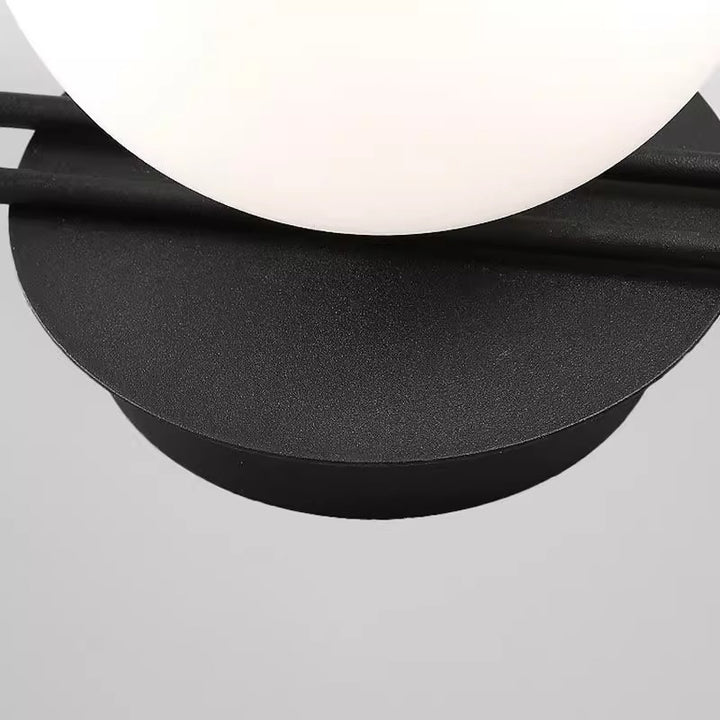 Applique murale contemporaine en fer et verre à 1 lumière pour chambre à coucher 