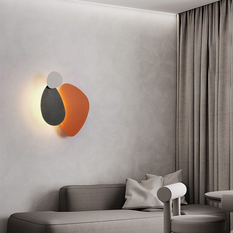 Applique murale LED ovale en fer et acrylique Art déco moderne pour salon 