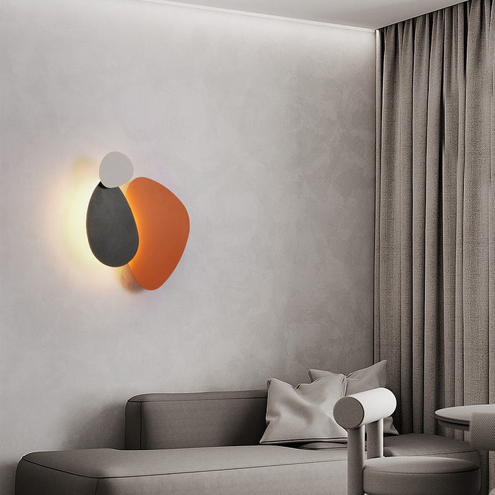 Applique murale LED ovale en fer et acrylique Art déco moderne pour salon 