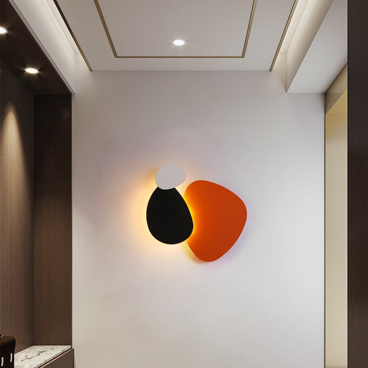 Applique murale LED ovale en fer et acrylique Art déco moderne pour salon 