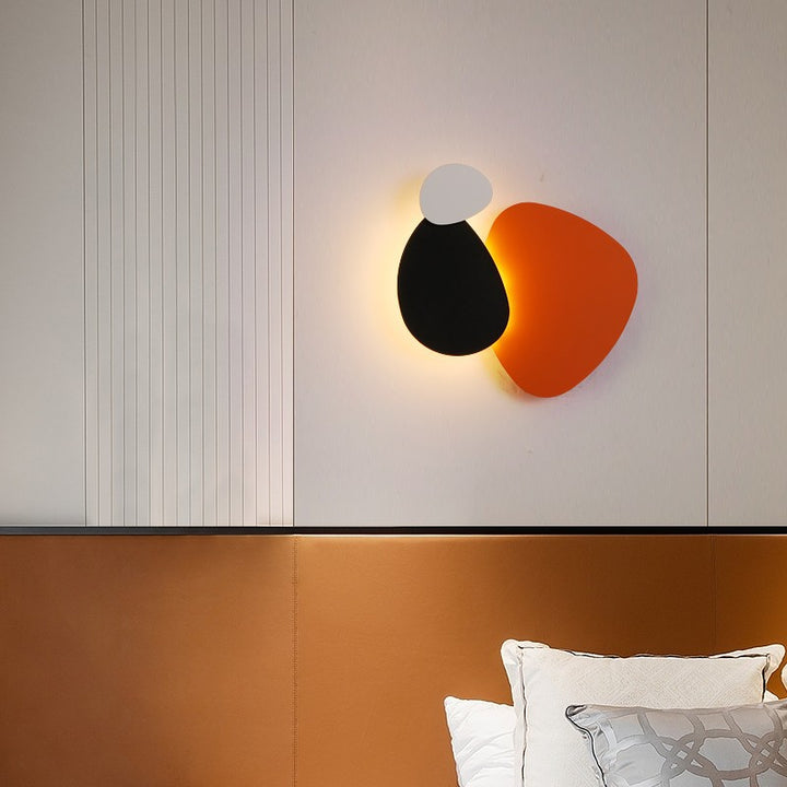 Applique murale LED ovale en fer et acrylique Art déco moderne pour salon 