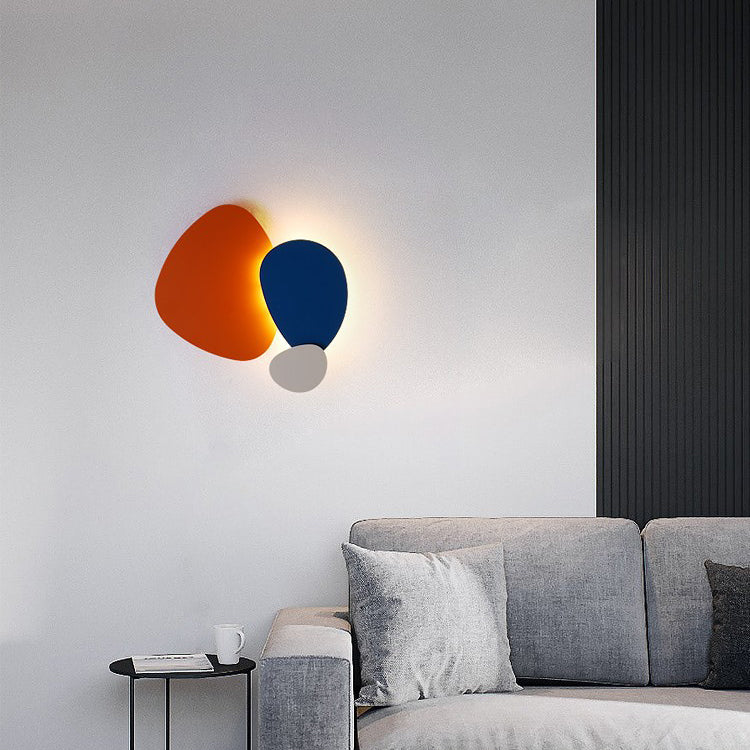 Applique murale LED ovale en fer et acrylique Art déco moderne pour salon 