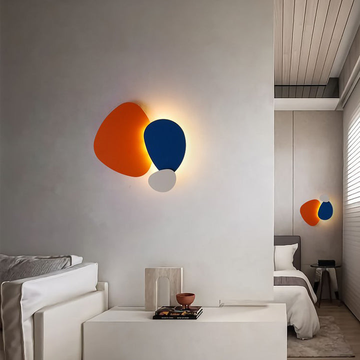 Applique murale LED ovale en fer et acrylique Art déco moderne pour salon 