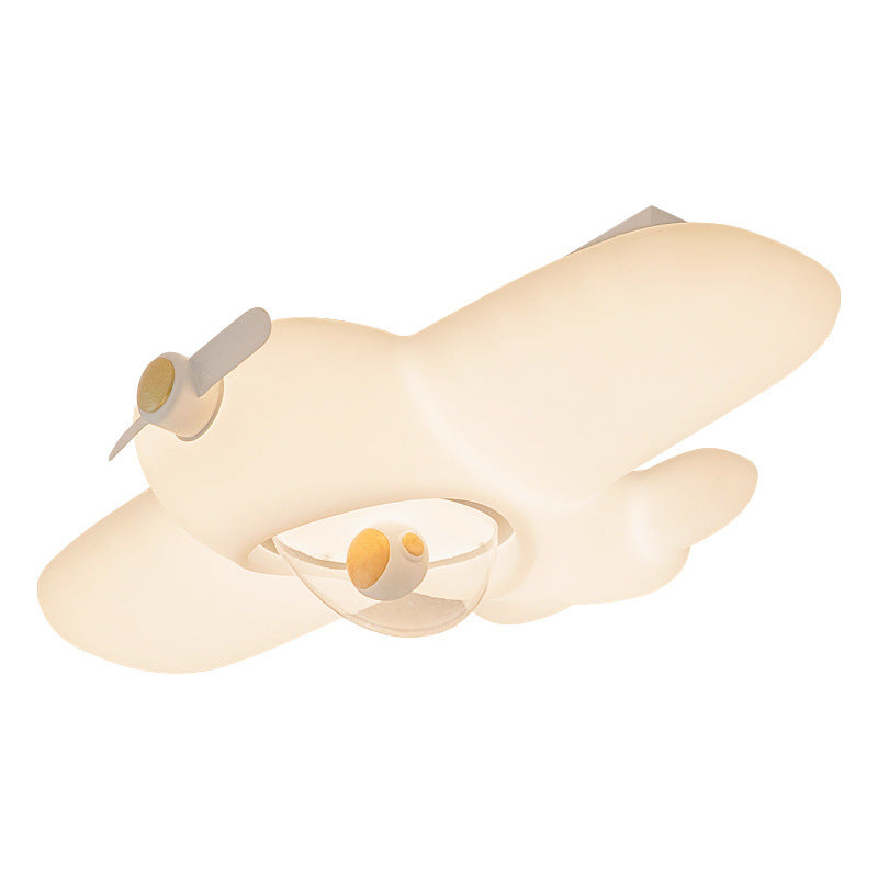 Luz de techo semi empotrada LED de resina y acero al carbono para dormitorio, avión creativo contemporáneo para niños 