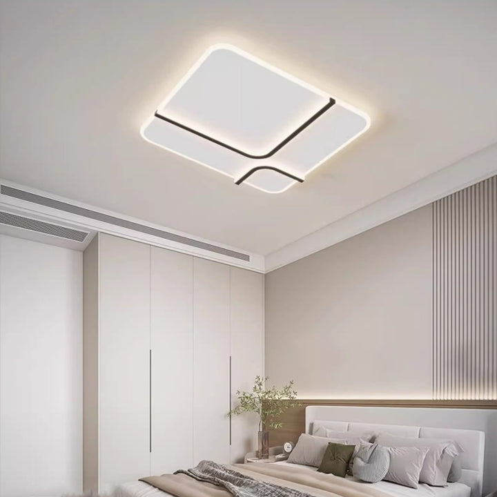 Plafonnier LED en fer rond acrylique aluminium à modernité simple pour chambre 