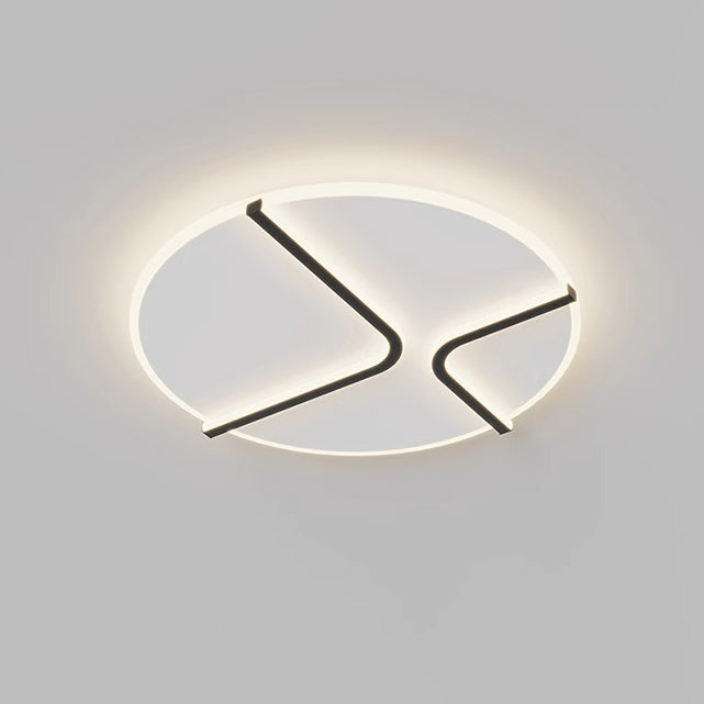 Plafonnier LED en fer rond acrylique aluminium à modernité simple pour chambre 