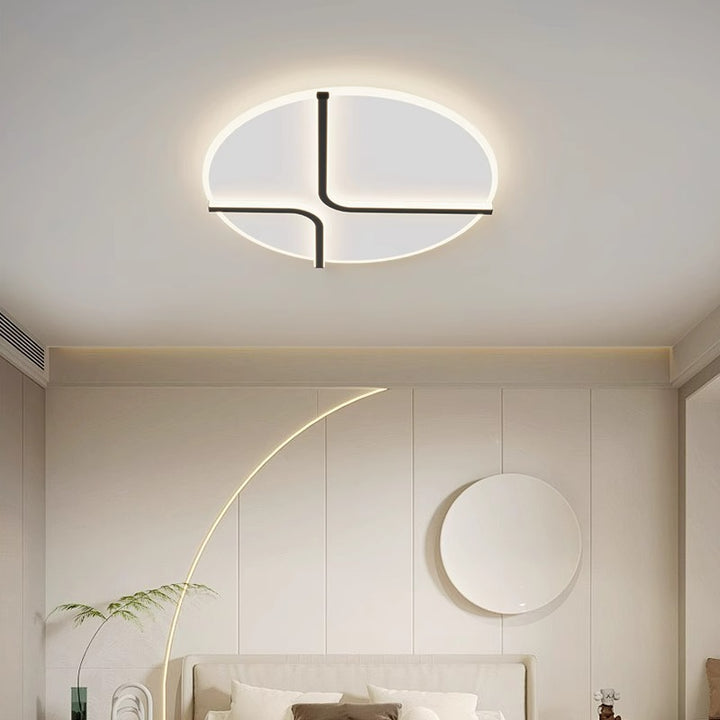 Plafonnier LED en fer rond acrylique aluminium à modernité simple pour chambre 
