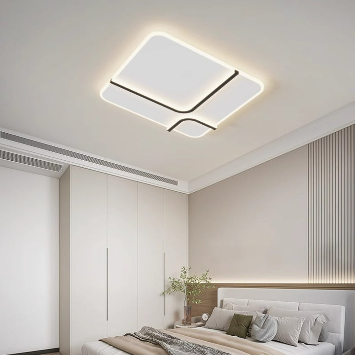 Plafonnier LED en fer rond acrylique aluminium à modernité simple pour chambre 