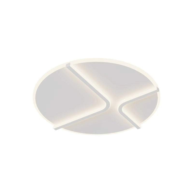 Plafonnier LED en fer rond acrylique aluminium à modernité simple pour chambre 
